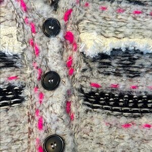 Free People Knit Sweater in Cream and Brown